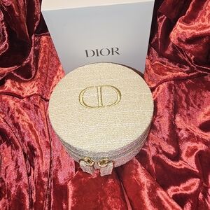 Dior Beige and Gold Round Box